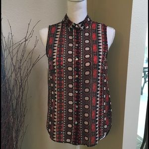 NWOT H&M  Sleeveless Print Blouse